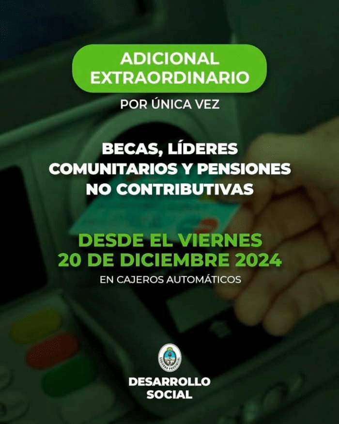 Se pagará un adicional extraordinario a Becas, Líderes Comunitarios y Pensiones No Contributivas