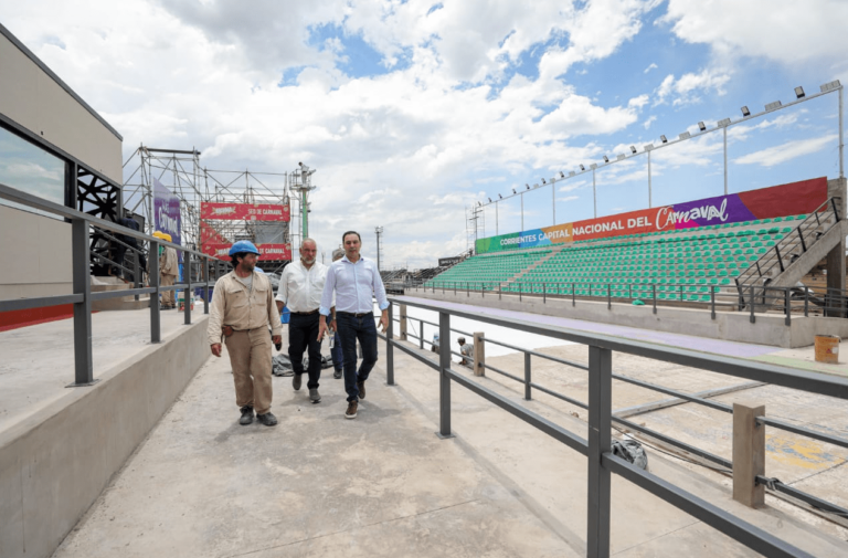 Valdés recorrió las obras en el Corsódromo y aseguró que estamos mejorándolo integralmente