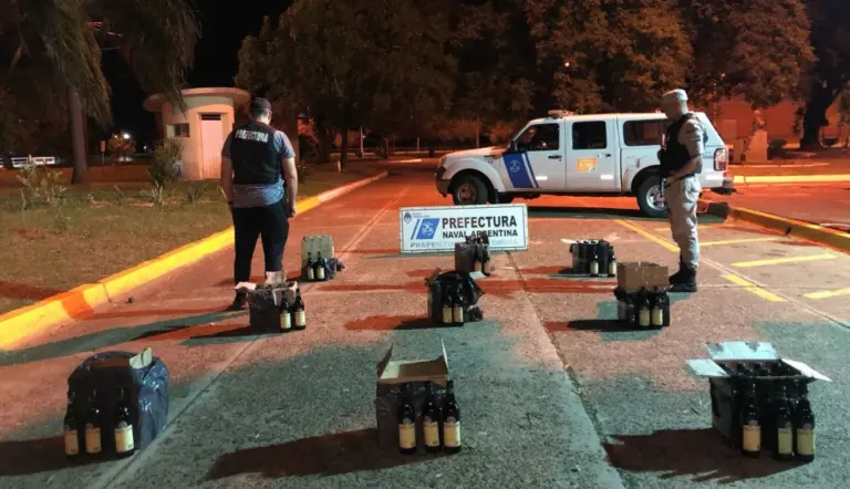 Frustraron contrabando de fernet desde playa «LOS TOMATES» a Salto