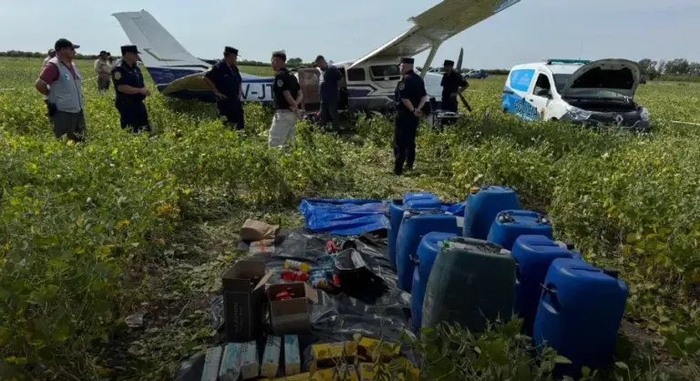 Dónde está el piloto de la avioneta boliviana que aterrizó en un campo entrerriano ?