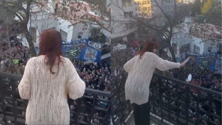 Sigue el acampe frente a la casa de Cristina Kirchner con el fin de respaldarla