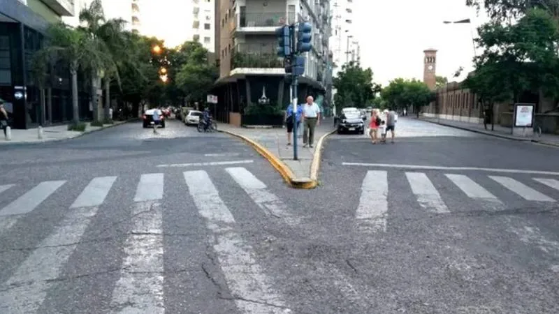 Vista de calle Jujuy en Rosario, ilustración del proyecto de peatonalización y actividades culturales.